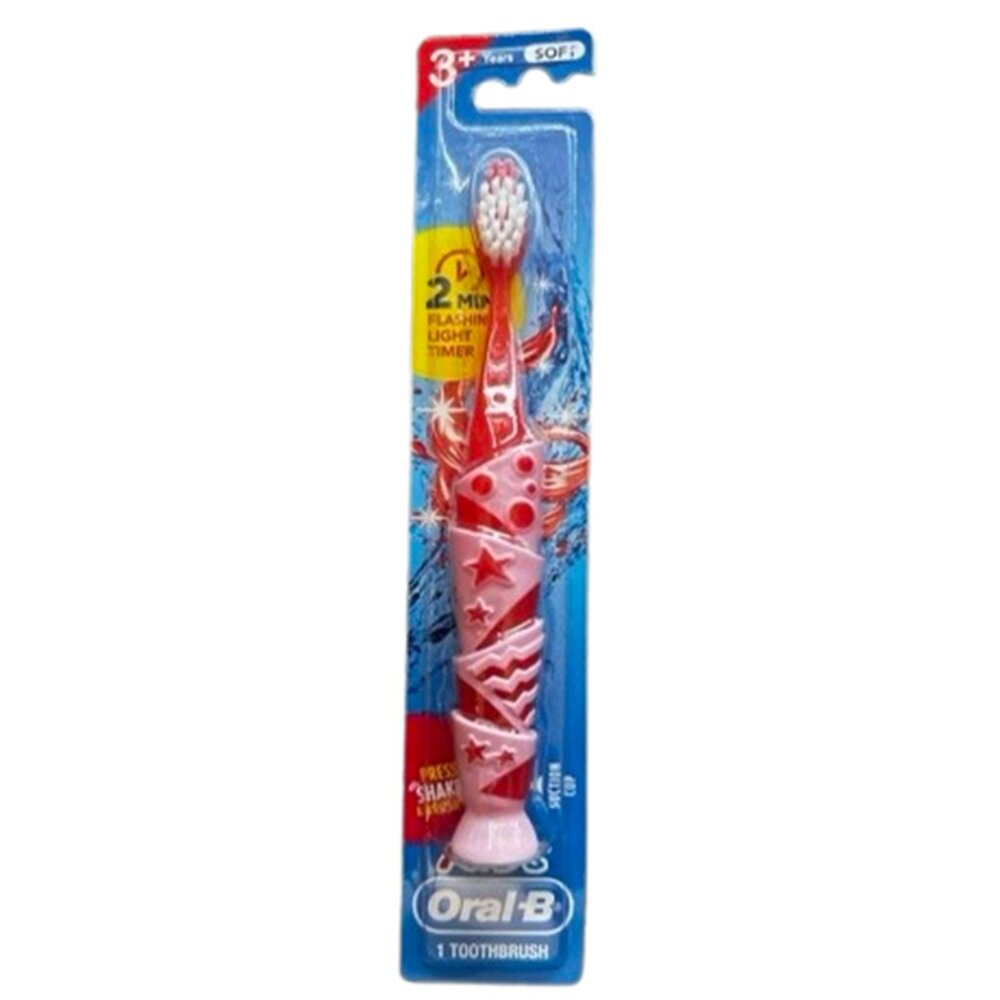 Kids Oral B Blue Soft Toothbrush W/2 Minute Light-Up Timer